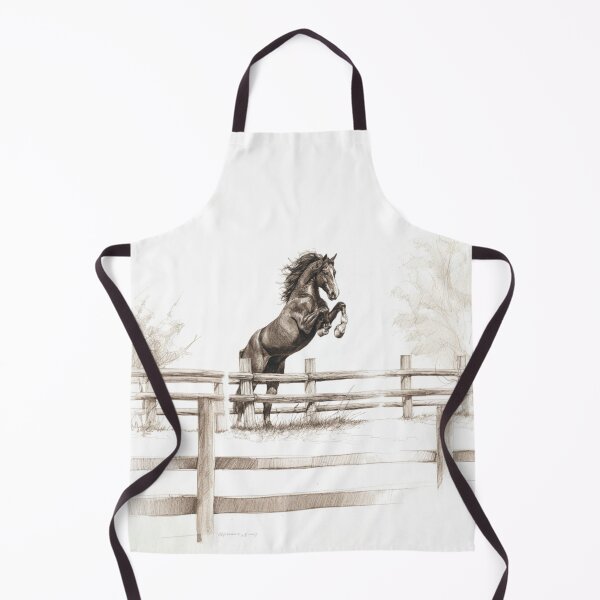 Item preview, An elegant Morgan horse depicted mid-jump over a fence Horses in Motion designed and sold by CDC40.