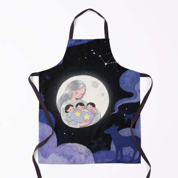 Item preview, Moon Cradling Stars – Gentle Nighttime Lullaby Art designed and sold by HappySproutArt.