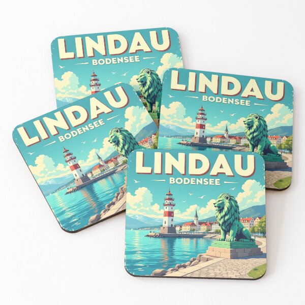 Item preview, Lindau, Lake Constance: Vintage-Style Painterly Travel Poster designed and sold by LSVart.