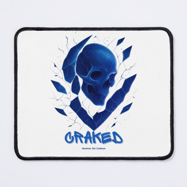 Item preview, CRACKED BONE Shattered Skull Cyberpunk Abstract Graphic designed and sold by HUMORONCOTTON.