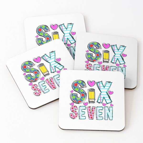 Item preview, Six Seven Colorful Hearts Cute Doodle Letters designed and sold by nryum.