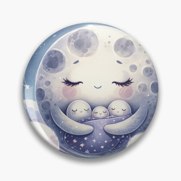 Item preview, Moon Cradling Stars – Gentle Nighttime Lullaby Art designed and sold by HappySproutArt.