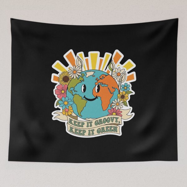 Item preview, Retro Eco Planet – Vintage Earth Design | Keep It Green designed and sold by Design_Your_Day.