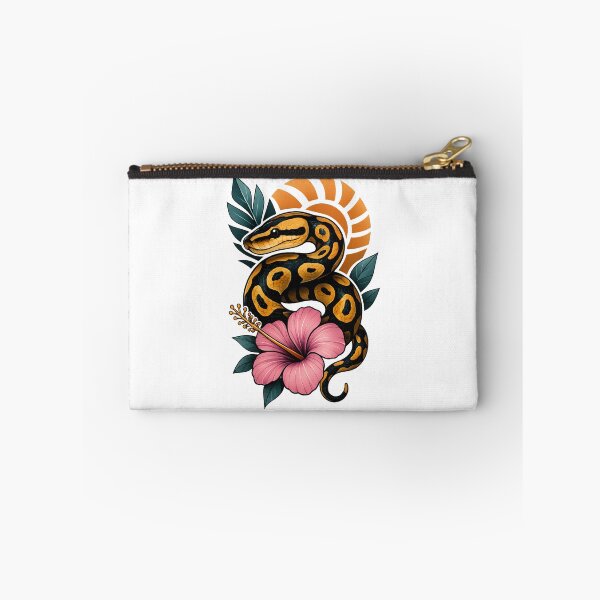 Item preview, Tropical Python – Exotic Snake Art with Hibiscus Flower designed and sold by SVALANART.