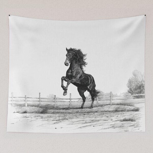 Item preview, An elegant Morgan horse depicted mid-jump Horses in Motion designed and sold by CDC40.