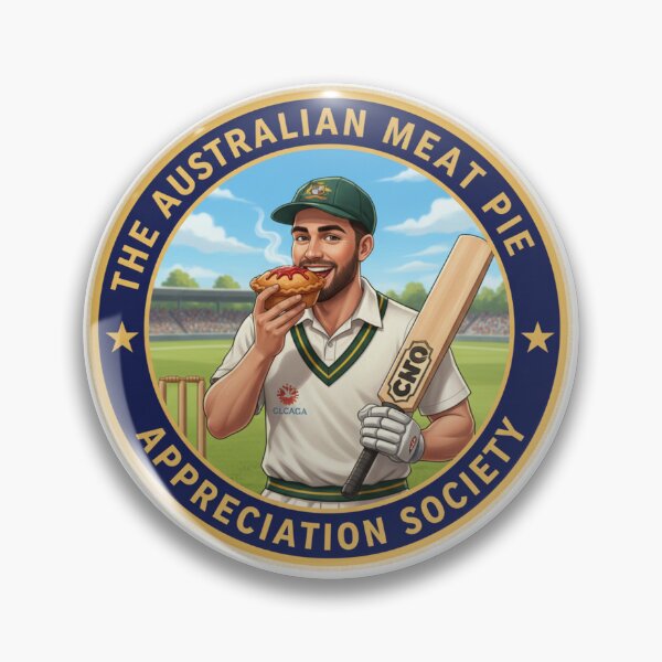 Item preview, The Meat Pie Cricket Player designed and sold by The Australian Meat Pie Appreciation Society.