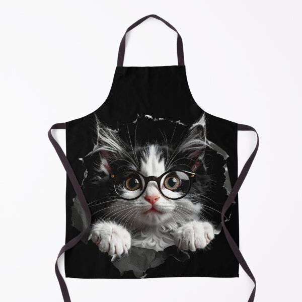 Item preview, Adorable cat peeking out/Fluffy Black and White Kitten Burst T-shirt designed and sold by Alicjareign.