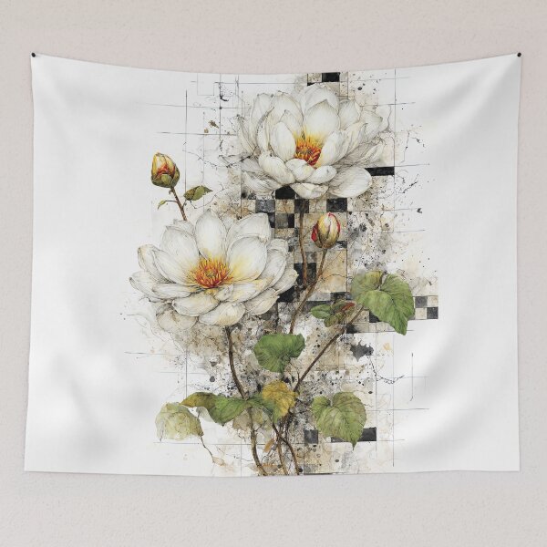 Item preview, “Stem of Light in a Splattered Grid” designed and sold by bloorose.