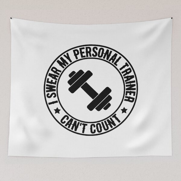 Item preview, I Swear My Personal Trainer Can’t Count Funny Gym Fitness designed and sold by hemagamo.