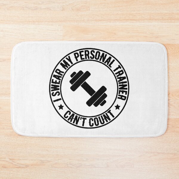 Item preview, I Swear My Personal Trainer Can’t Count Funny Gym Fitness designed and sold by hemagamo.