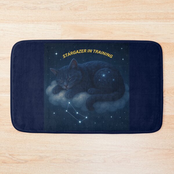 Item preview, “Stargazer Kitten on a Cloud – Celestial Cat Art” designed and sold by GeoWild Designs.