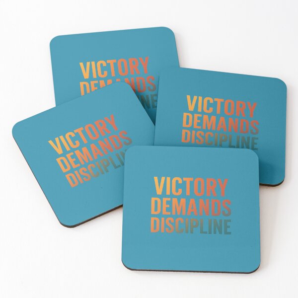 Item preview, Victory Demands Discipline Gradient Motivational Art designed and sold by ArtComixHaven.