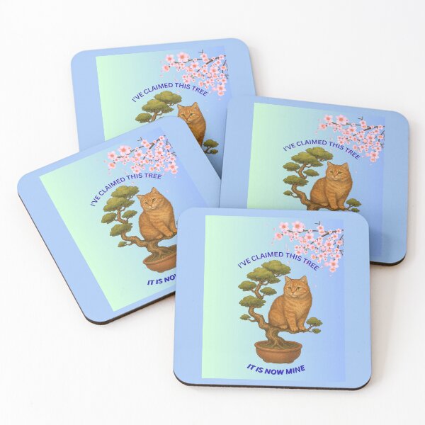 Item preview,  “Bonsai Cat – I’ve Claimed This Tree” designed and sold by GeoWild Designs.
