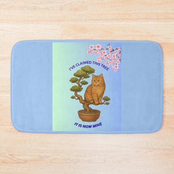 Item preview,  “Bonsai Cat – I’ve Claimed This Tree” designed and sold by GeoWild Designs.
