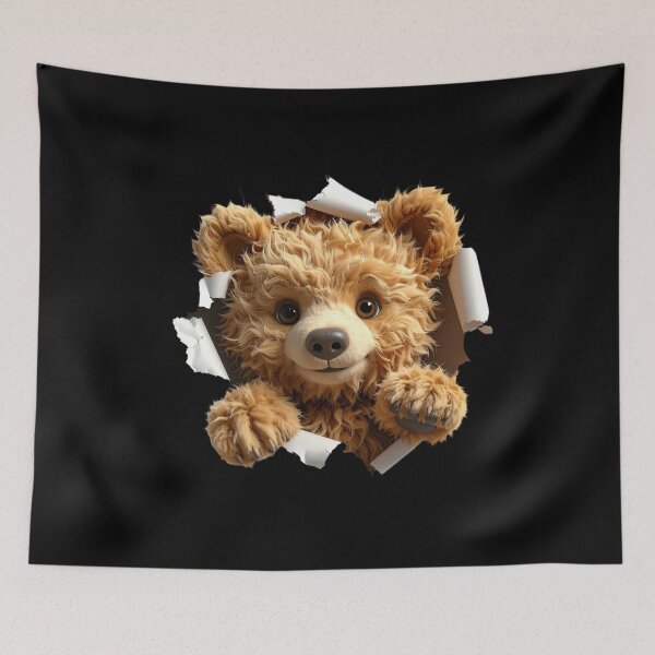 Item preview, Adorable teddy peeking out t-shirt  designed and sold by Alicjareign.