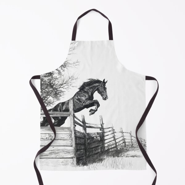 Item preview, An elegant Morgan horse depicted mid-jump over a fence Horses in Motion designed and sold by CDC40.