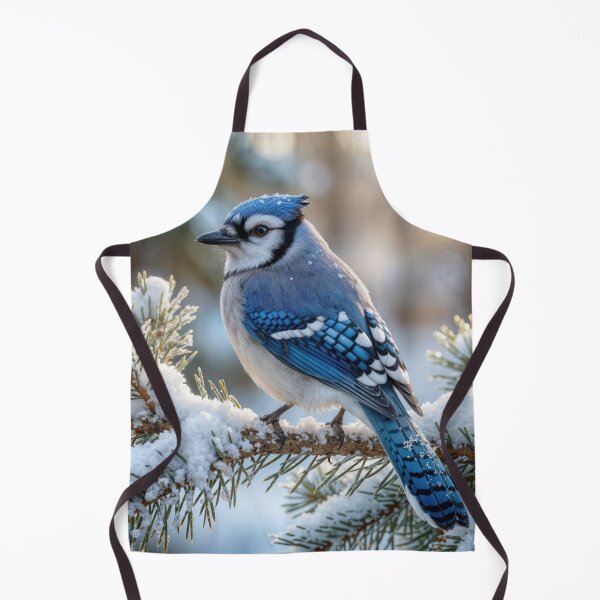 Item preview, Blue Jay Perched On a Snowy Pine Branch designed and sold by Maria Dryfhout.