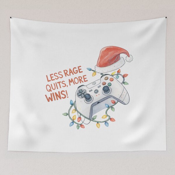 Item preview, Gamer Christmas Controller – Less Rage Quits, More Wins! Watercolor Holiday Design by Vivo Studio designed and sold by VivoStudio.