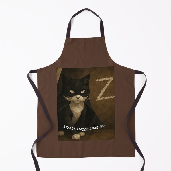 Item preview, Stealth Mode Enabled – Geometric Masked Cat Art designed and sold by GeoWild Designs.