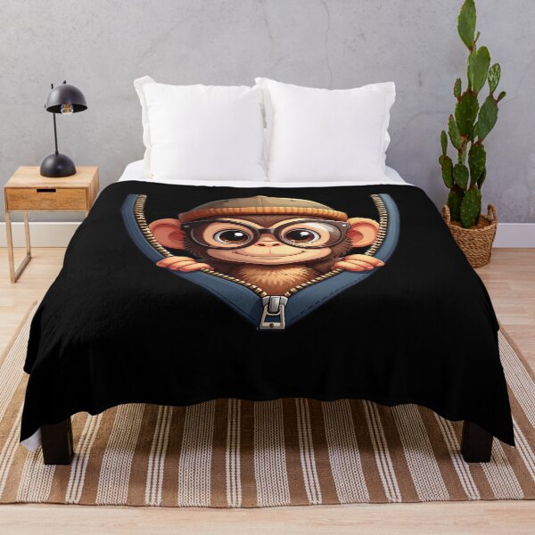 Item preview, Zipper monkey Peeking Out t-shirt designed and sold by Alicjareign.