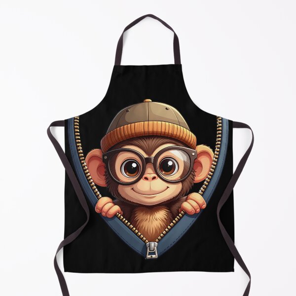 Item preview, Zipper monkey Peeking Out t-shirt designed and sold by Alicjareign.