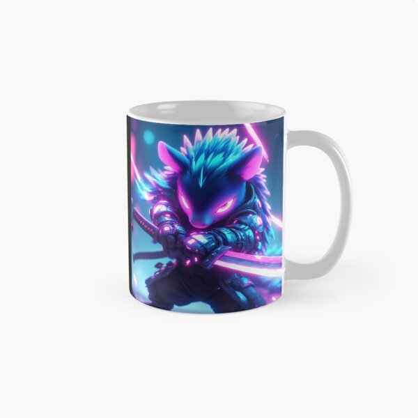 Item preview, Cyberpunk Neon Porcupine with a Glowing Katana designed and sold by SweetRossel.