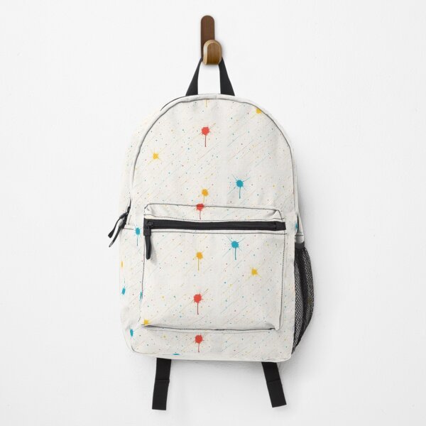 Item preview, Colorful Paint Splatter Pattern – Artistic Ink Drops & Brush Lines on White designed and sold by TrendBoost.