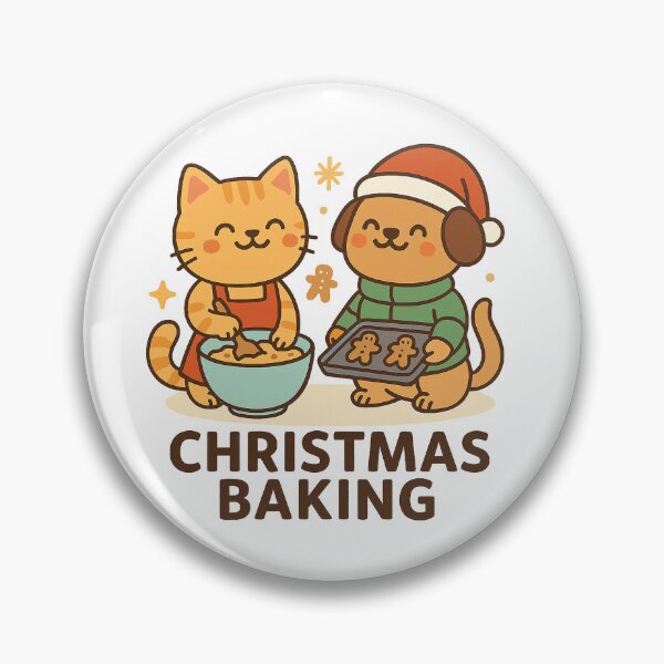 Item preview, Christmas Baking – Cute Cat and Dog Gingerbread Holiday Cartoon Design designed and sold by StyleLap.