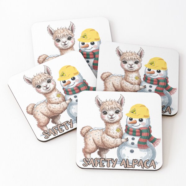 Item preview, Cute Safety Alpaca and Snowman – Workplace Safety Christmas Design designed and sold by PeteLawliiet.