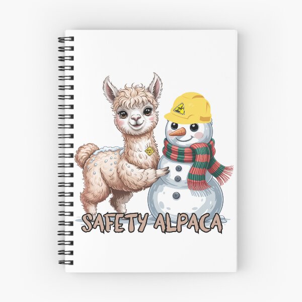 Item preview, Cute Safety Alpaca and Snowman – Workplace Safety Christmas Design designed and sold by PeteLawliiet.