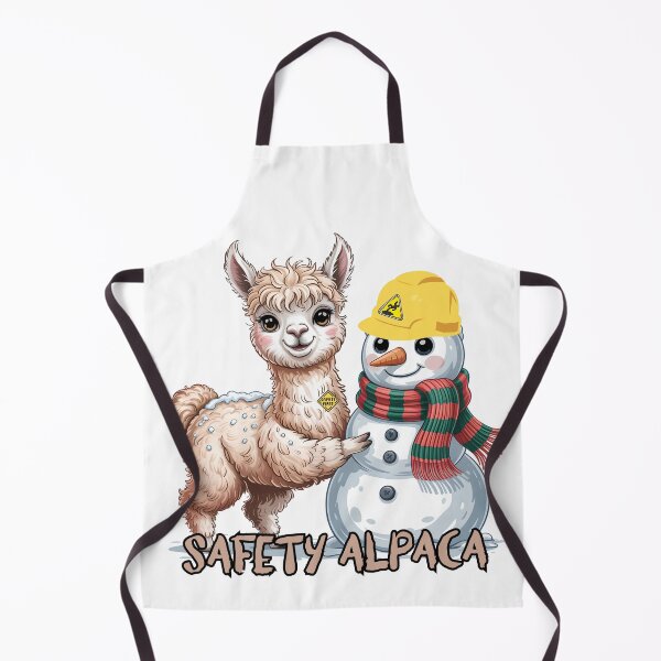 Item preview, Cute Safety Alpaca and Snowman – Workplace Safety Christmas Design designed and sold by PeteLawliiet.