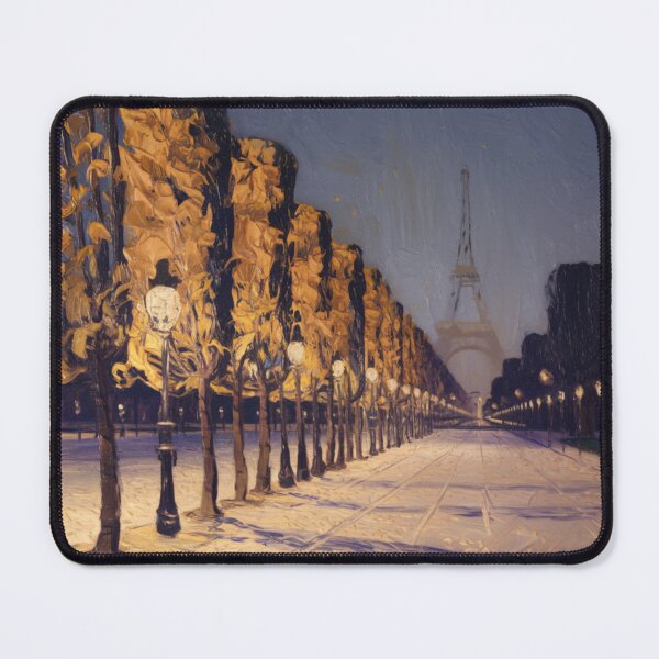 Item preview, Paris Night Pathway | Eiffel Tower at Dusk | Impressionist Paris Painting designed and sold by CARRAANN.