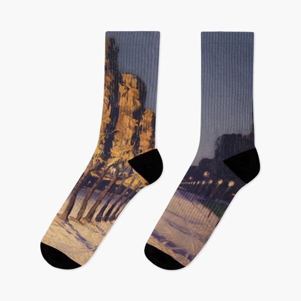 Item preview, Paris Night Pathway | Eiffel Tower at Dusk | Impressionist Paris Painting  designed and sold by CARRAANN.