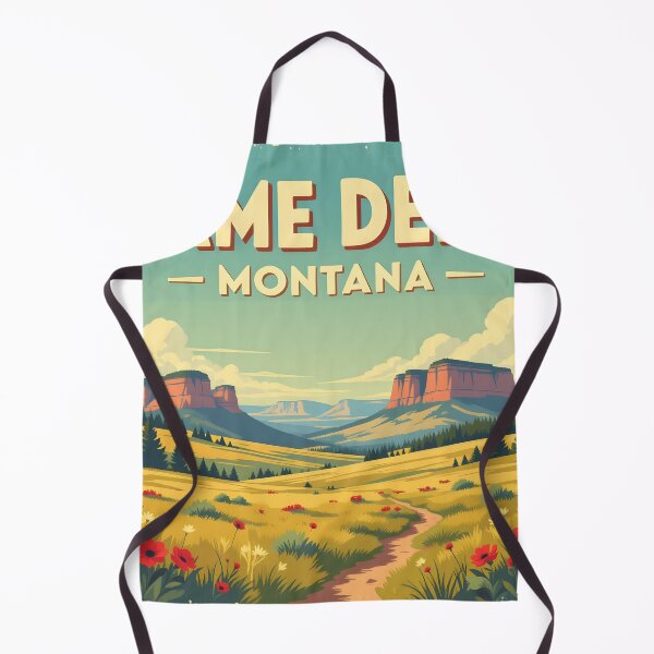 Item preview, Lame Deer, Montana: Vintage-Style Painterly Travel Poster designed and sold by LSVart.