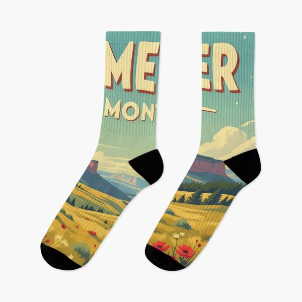 Item preview, Lame Deer, Montana: Vintage-Style Painterly Travel Poster designed and sold by LSVart.