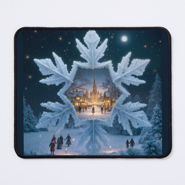 Item preview, Snowflake Magic: A Festive Evening City designed and sold by KunstGeist.