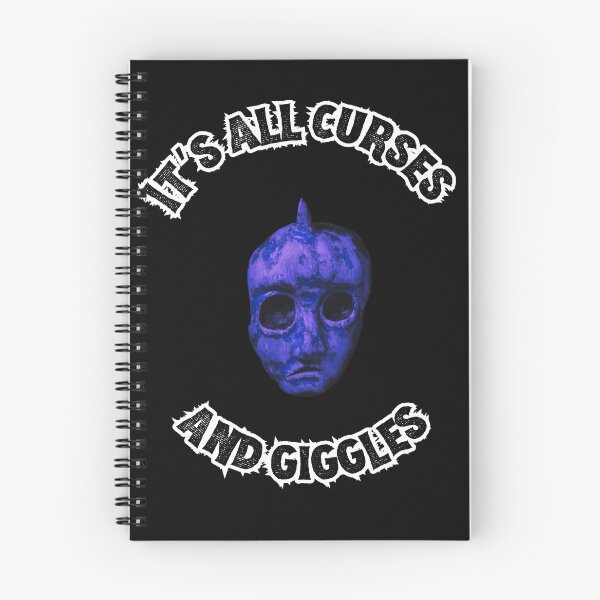 Artikelvorschau, ES IST NUR FLUCHEN UND GIBBERN | Düsterer surrealer Maskenkopf | Grunge-Humor-Kunst entworfen und verkauft von Thorn & Ember.