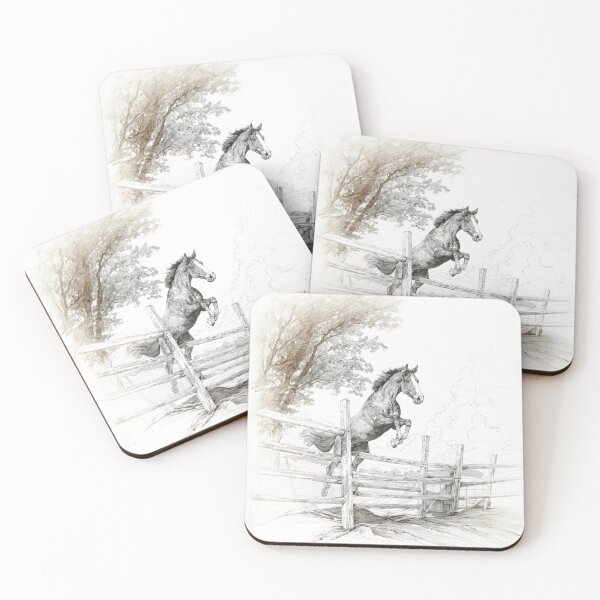 Item preview, An elegant Morgan horse depicted mid-jump over a fence Horses in Motion designed and sold by CDC40.