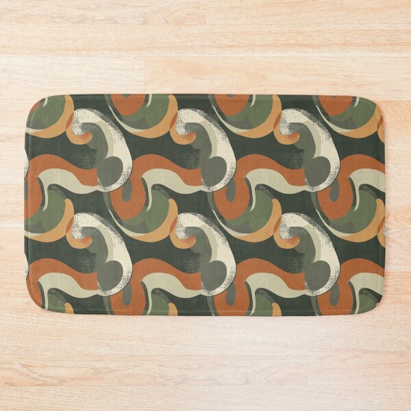 Item preview, Mid-Century Abstract Pattern – Fluid Retro: Olive You More with Swirling Organic Shapes in Olive, Burnt Orange, Beige & Brown designed and sold by The Print Parlor.