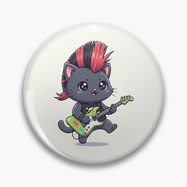 Item preview, Cute enthusiasm Guitarist Cat  designed and sold by HoopeStylee.