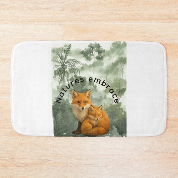 Item preview, Nature’s Embrace – Foxes in Forest Illustration designed and sold by GeoWild Designs.
