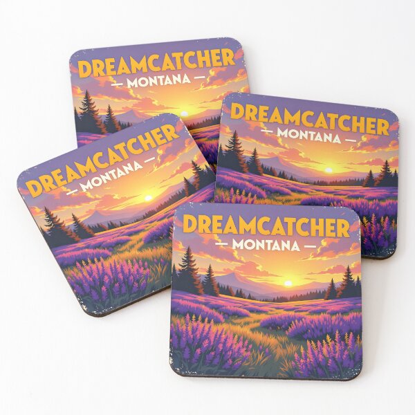 Item preview, Dreamcatcher, Montana: Vintage-Style Painterly Travel Poster designed and sold by LSVart.