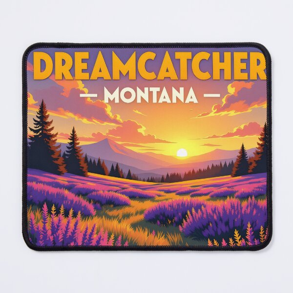 Item preview, Dreamcatcher, Montana: Vintage-Style Painterly Travel Poster designed and sold by LSVart.
