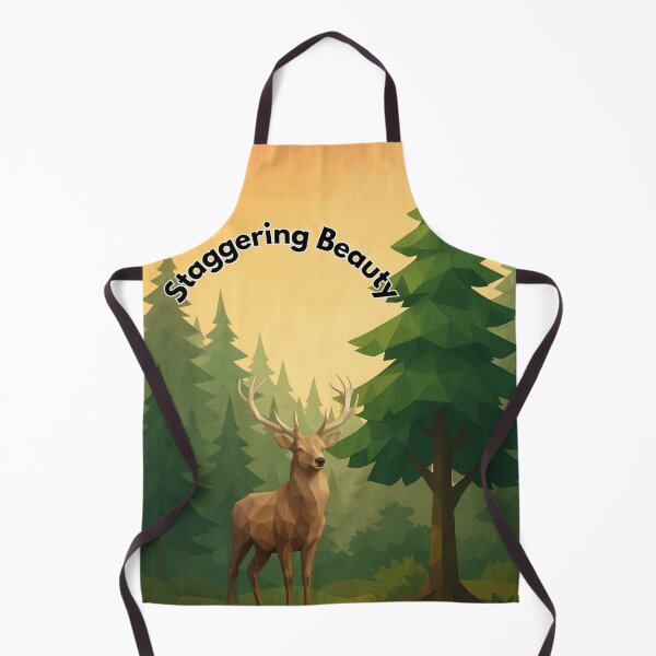 Item preview, “Staggering Beauty – Geometric Deer in Forest Sunset” designed and sold by GeoWild Designs.