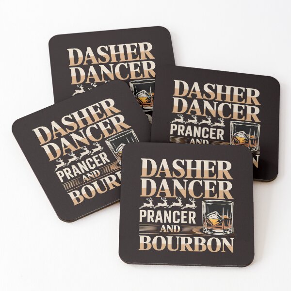 Item preview, Dasher Dancer Prancer and Bourbon – Funny Reindeer Whiskey Design  designed and sold by Redgiant87x.