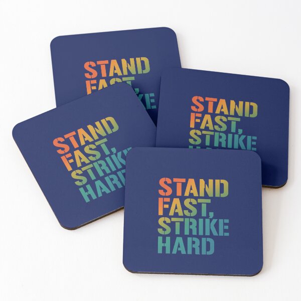 Item preview, Stand Fast Strike Hard Gradient Battle Art designed and sold by ArtComixHaven.