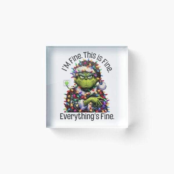 Item preview, Grumpy Christmas Meme Tangled Holiday Lights Everything Is Fine designed and sold by LiXiCGifts.