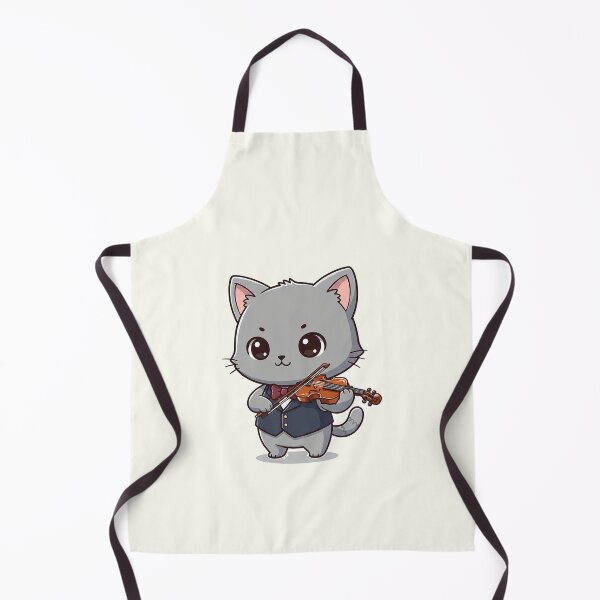 Item preview, Cute Violinist Gray Cat designed and sold by HoopeStylee.