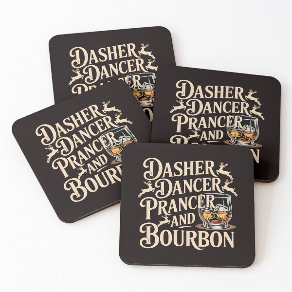 Item preview, Dasher Dancer Prancer and Bourbon – Reindeer Roll Call Gone Boozy designed and sold by Redgiant87x.