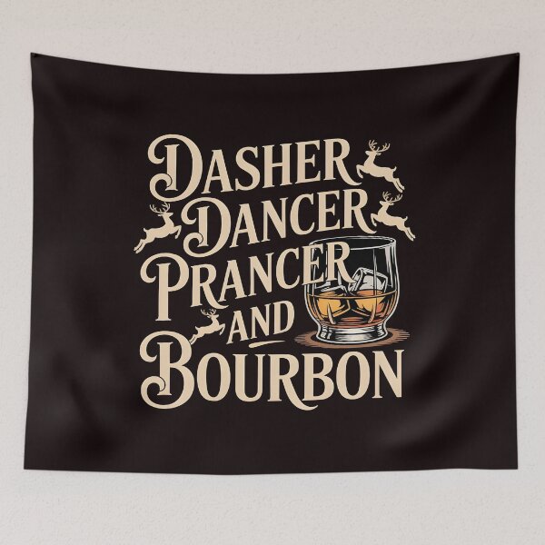 Item preview, Dasher Dancer Prancer and Bourbon – Reindeer Roll Call Gone Boozy designed and sold by Redgiant87x.